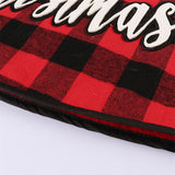 Christmas tree apron, Christmas decorations, Merry Christmas Christmas tree skirt, red and black checkered tree skirt dress - V.I.P Digital Presence