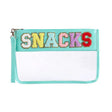 Snack sac de rangement transparent PVC zip pochette broderie lettre Hand Makeup Pack portable pu sac de toilette étanche - V.I.P Digital Presence