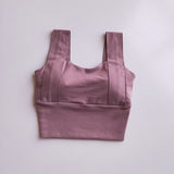 Yoga Bra Women Shockproof Sports Bra  Running Workout Gym Top Gathering Widened Shoulder Belt Bra Short Vest Tops - V.I.P Digital Presence