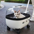 New Transparent Capsule Pet Travel Trolley Carriers Bag Stroller for 10kg Puppies Dogs Cat with Wheel - V.I.P Digital Presence