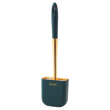 Luxury Toilet Brush Wall Mounted Holder Silicone Flat Head Cleaning Brush Corner Gap Cleaner - V.I.P Digital Presence