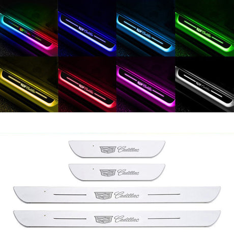 Acrylic Universal Car Led Welcome Pedal Light Led Moving Door Scuff Led Door Sill Scuff Plate car logo  4PCS Set - V.I.P Digital Presence