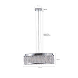 Modern Crystal Pendant 18.9-inch Aluminum+Iron Circular Ceiling Light Embedded Ceiling Fixture - V.I.P Digital Presence