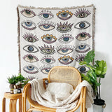 Evil Eye Beach Blanket Fashion Towel Camping Mat Picnic Rug Demon Eye Home sofa Throw Blanket Camp Tent Outdoor Deco