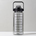 Taza de agua deportiva portátil de gran capacidad, taza de plástico de 2000 ml con pajita, taza de agua para hombres y mujeres 