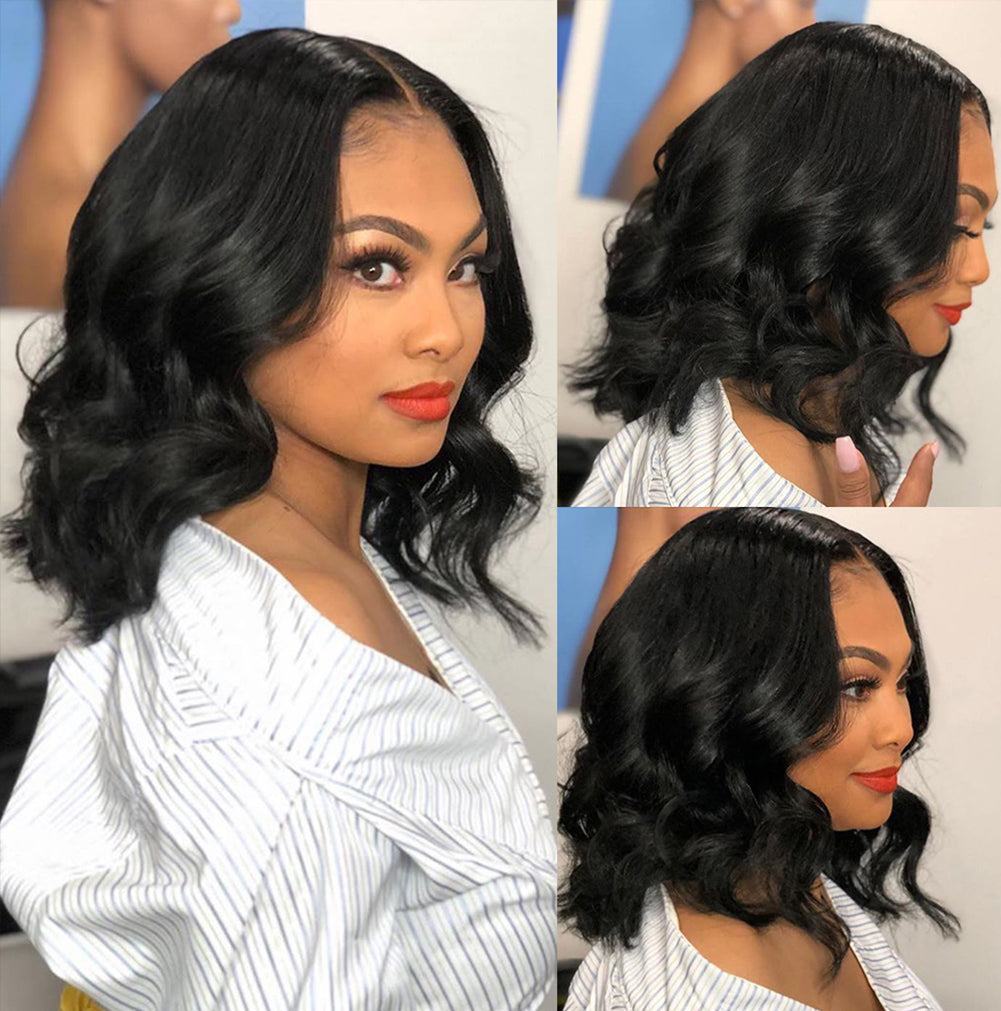 New Wig Women's Chemical Fiber Short Curly Hair Front Lace Wig Headgear - V.I.P Digital Presence