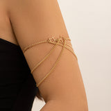 Ethnic style punk adjustable alloy pentagram cross Leg Chain - V.I.P Digital Presence