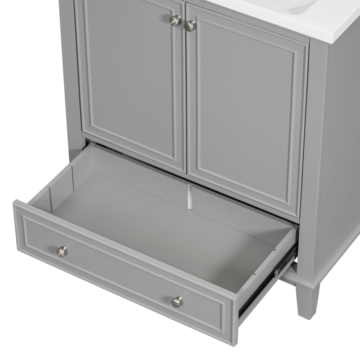 30 inch bathroom vanity no sink  base only gray - V.I.P Digital Presence