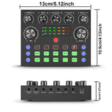 V8S Audio Mixer with Voice changer,Podcast Mixer,Sound Card for Phone Gaming Karaoke Studio Live Streaming Podcast - V.I.P Digital Presence