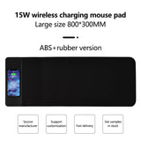 15W wireless charging mouse pad extra large fast charging computer gaming keyboard pad wireless charging rubber mouse pad - V.I.P Digital Presence