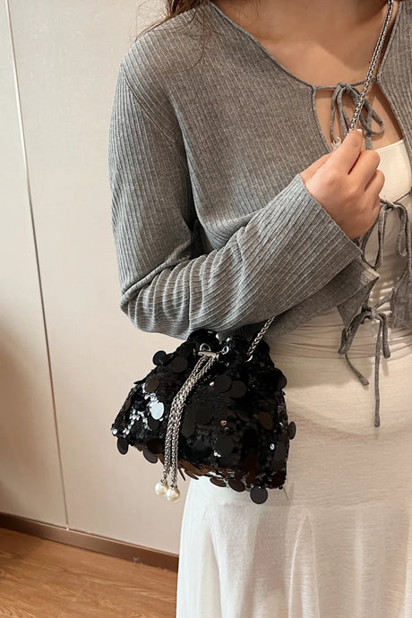 Drawstring Sequin Crossbody Bag - V.I.P Digital Presence