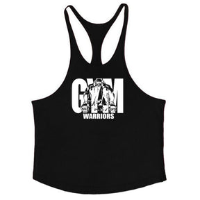 Cotton fitness vest GYM WARRIORS sport deep digging thin shoulder strap shirt - V.I.P Digital Presence