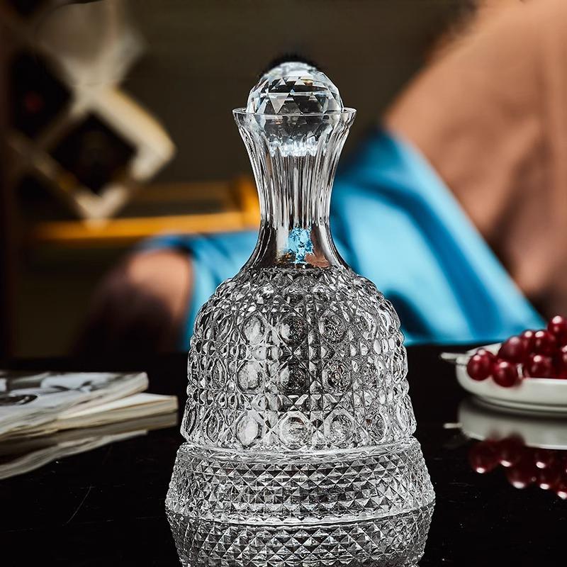 Decanter red wine household light luxury rotating tumbler crystal wine pot wine glass red wine glass wine set - V.I.P Digital Presence