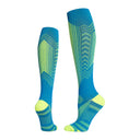 Calcetines de presión deportivos profesionales, calcetines altos para correr, saltar la cuerda, calcetines de compresión para ciclismo con rayas reflectantes por la noche