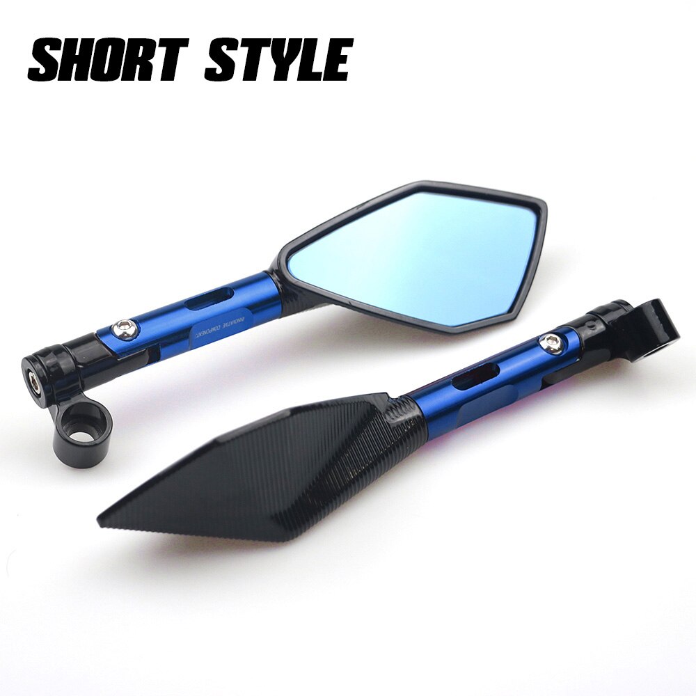 Universal CNC Aluminum Motorcycle Handlebar Rear View Mirrors Blue Anti-glare Mirror for Honda Yamaha Suzuki Scooter ktm - V.I.P Digital Presence