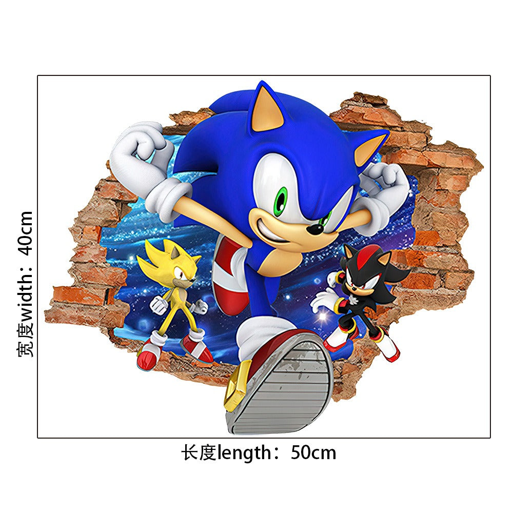 Sonic Stickers Cartoon Anime Super Mario Self Adhesive PVC Decoration Mario Stickers - V.I.P Digital Presence