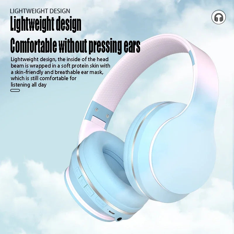 DR56 Headset Wireless Bluetooth Headset Children's Online Game Class Call E-sports Headset New Gradient. - V.I.P Digital Presence
