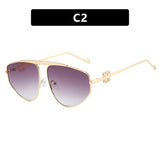 Single beam irregular sunglasses, metal toad hollow sunglasses, European and American UV resistant sunglasses, concave design for women - V.I.P Digital Presence