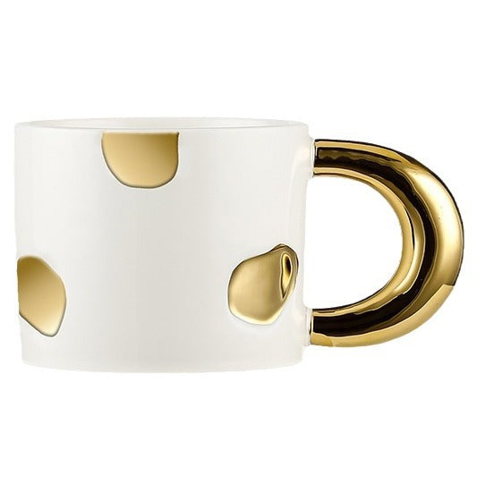 Creative Electroplated Ceramic Mug Office Large Handle Coffee Mug Home Breakfast Cup Juice Cup Milk Cups Couple Water Cup - V.I.P Digital Presence