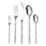 Thickened bamboo 304 stainless steel tableware knife, fork, and spoon set with titanium plated Western steak knife, fork, and spoon - V.I.P Digital Presence