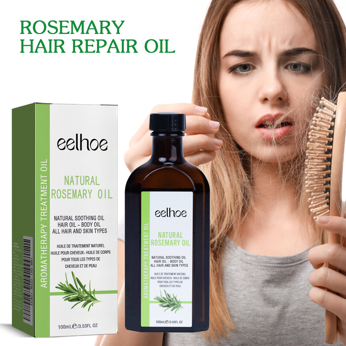Rosemary Essential Oil For Hair Care, Anti-Frizz, Long Lasting, Soft Stay, Repair, Perm And Dye Hair Care - V.I.P Digital Presence