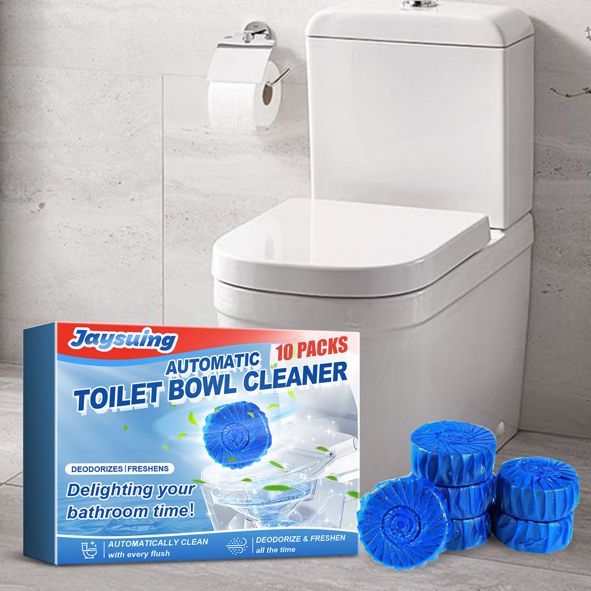 Automatic Toilet Bowl Cleaner, Household Descaling Deodorizing Deodorizing Odors Fresh Toilet Cleaning Block - V.I.P Digital Presence