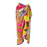 Cartoon print contrasting one-piece swimsuit set for women - V.I.P Digital Presence