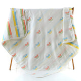 110*110cm Parent-child Baby Summer Bedding Sofa Quilt 100% Cotton Baby Blanket Child Quilt 6 Layers Muslin Swaddle for Newborns - V.I.P Digital Presence