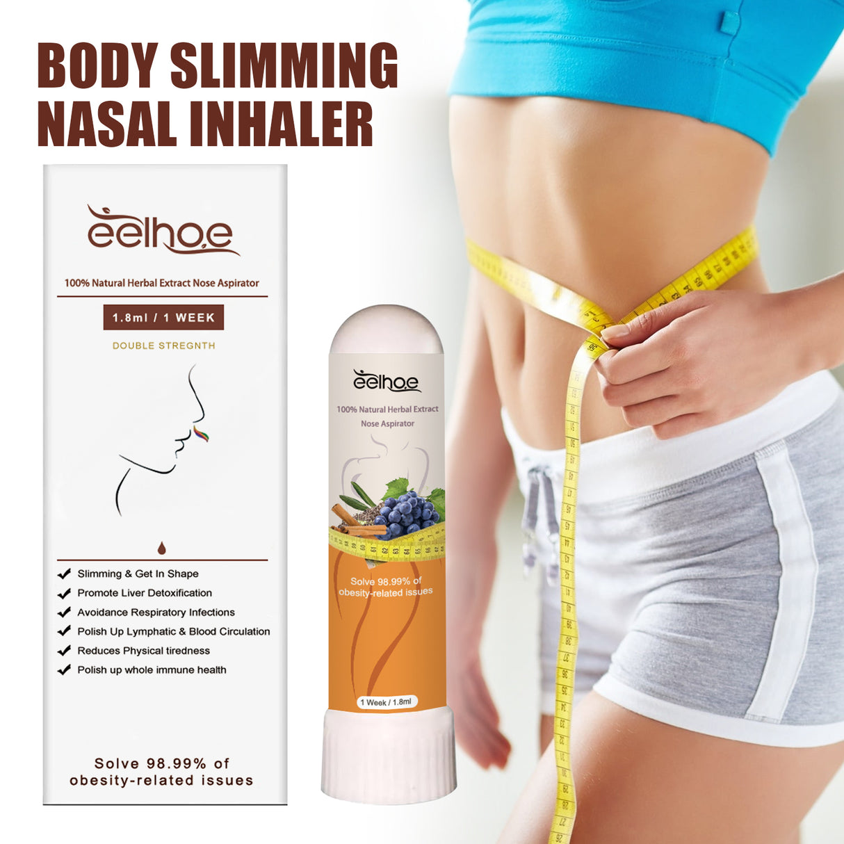 100% Natural Herbal Extract Nose Aspirator, Body Shaping Tight Skin Relieve Nasal Congestion Discomfort Portable Slimming Nasal Suction - V.I.P Digital Presence