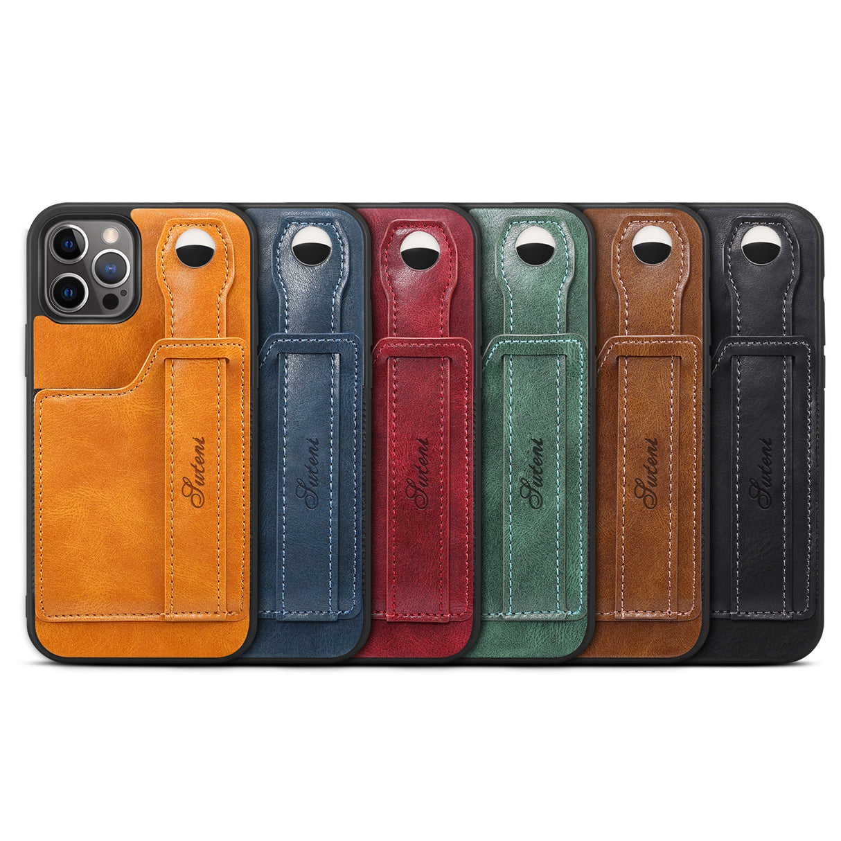 Funda para iPhone 14ProMax, funda de piel con ranuras para tarjetas, compatible con Apple iPhone 14Pro, con función de muñeca y funda protectora trasera. 