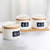 Creative Ceramic Seasoning Can, Flavor Utensil Box, Seasoning Bottle, Half Round Flip Top Seasoning Can, Chili Can - V.I.P Digital Presence