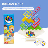 Tetra Tower Fun Balance Stacking Building Blocks Board Game for Kids Adults Friends Team Dorm Family Game Night and Partie