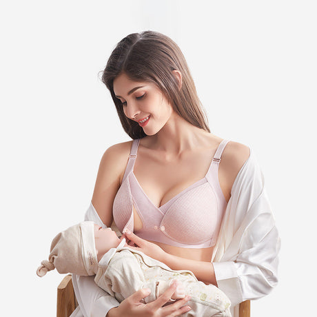 Nursing Underwear Maternity Underwear Front Open Buckle Thin Seamless Bra Cotton Lining Large Size Nursing Bra - V.I.P Digital Presence