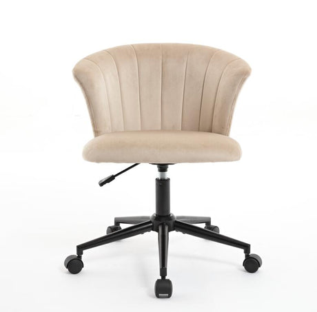 Home Office Chair, Velvet Fabric Swivel Flower Shape Computer Desk Chair for Home Office or Bedroom - V.I.P Digital Presence