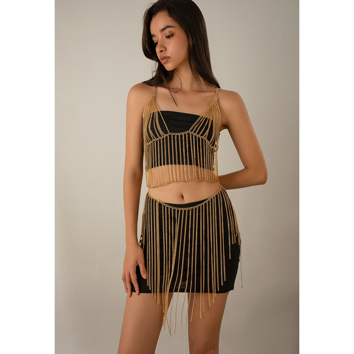 Sexy Multi layer Chain Tassel Body Chain Street Photography Personalized Nightclub Style Performance Clothing Accessories - V.I.P Digital Presence