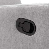 Modern Upholstered Rocker Nursery Chair Plush Seating Glider Swivel Recliner Chair Gray