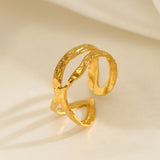 European and American fashion personality simple line cross opening ring - V.I.P Digital Presence