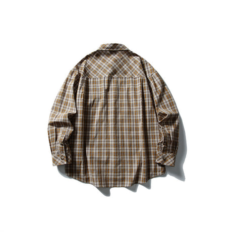 Casual long sleeved checkered shirt men's and women's loose shirt - V.I.P Digital Presence