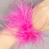 Real Ostrich feather cuff plumes bracelet for women white Cuffs pens Shirt with feathers girls fur cuffs ornament boa plume - V.I.P Digital Presence