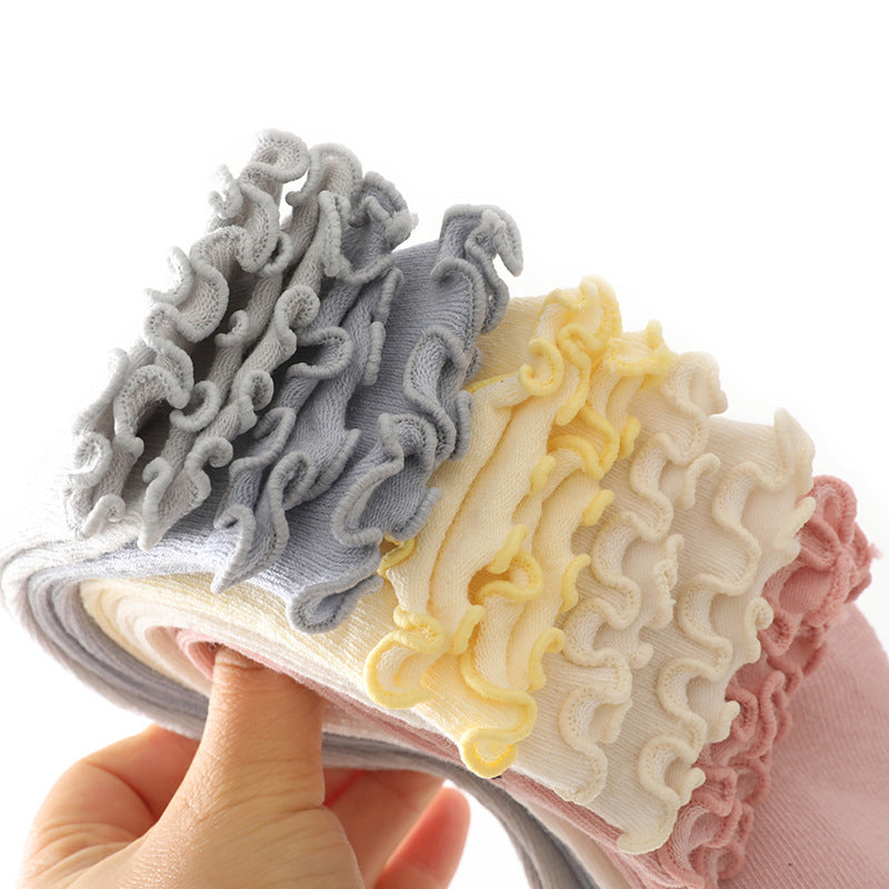 Spring And Summer Children's Socks In The Tube Loose Mouth Fungus Edge Combed Cotton Girls Baby Socks Long Tube Over The Knee Baby Socks - V.I.P Digital Presence