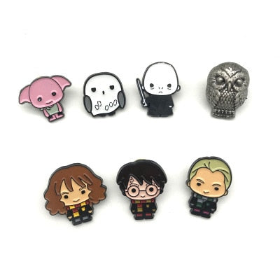 Harri Potter Wizard student Enamel Pin Brooches Cartoon Creative Metal Brooch Pins Denim Hat Badge Collar Jewelry - V.I.P Digital Presence