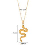 Spirit Snake Pendant Retro Style Personalized Necklace Women's Stainless Steel Gold Plated - V.I.P Digital Presence