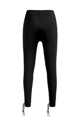 Black Grommet Lace Up Front Leggings - V.I.P Digital Presence