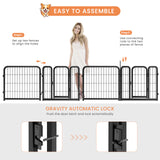 Outdoor 12 piece dog fence, 24 inch portable indoor game fence for small dog pets. Black, 22.2 inches wide x 23.6 inches high. - V.I.P Digital Presence