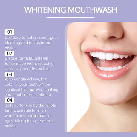 Purple Dental Mouthwash, Gentle Ingredients To Protect Teeth Clean Stains Left Fresh Smell - V.I.P Digital Presence