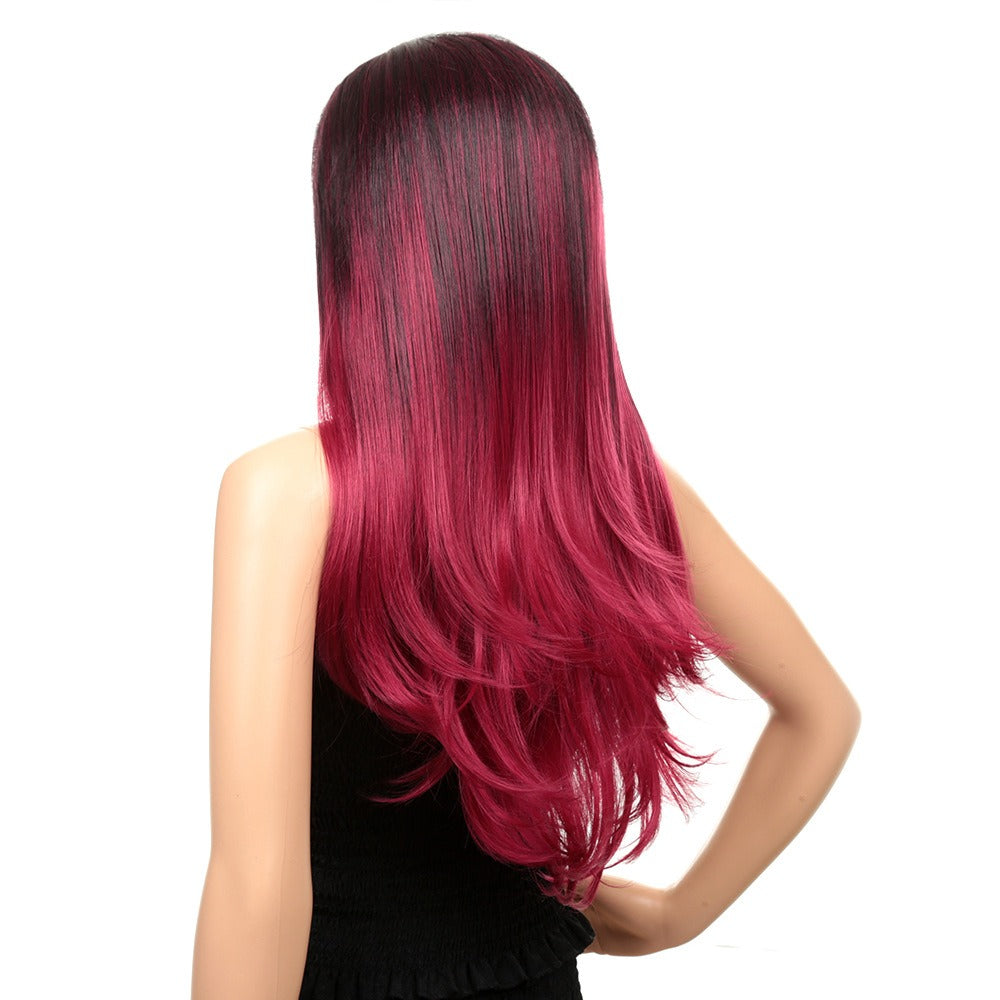 European and American Wigs with Long Curls and Synthetic Fiber Front Lace Wigs, Lace Front Wig, Mixed Color Headsets - V.I.P Digital Presence