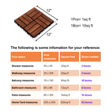 Acacia interlocking deck tile grid pattern, 10 pieces of 12 inch x 12 inch square brown Acacia hardwood outdoor flooring - V.I.P Digital Presence