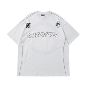 Letter printed short sleeved T-shirt men's loose sportswear American fashion brand niche summer round neck T-shirt top - V.I.P Digital Presence
