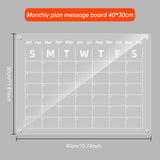 Acrylic message board magnetic refrigerator sticker household erasable calendar transparent note display board - V.I.P Digital Presence