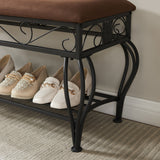 Shoe rack workbench for entrance, industrial workbench, rustic shoe rack for small spaces, padded entrance workbench - V.I.P Digital Presence